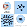 ARRICRAFT 210Pcs 7 Style 1-Hole Plastic Buttons BUTT-AR0001-08-4
