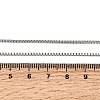 Non-Tarnish 201 Stainless Steel Box Chain Necklaces STAS-P101-45P-3