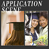 Alloy Graduation Cap Brim Chains Tassel Photo Charms DIY-SC0020-64-5
