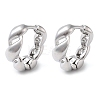 Brass Curly Hoop Earrings for Women LS-EJEW-F347-01P-01-1