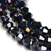 Transparent Electroplate Glass Beads Strands LS-GLAA-F029-4mm-A02-3