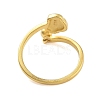 Round & Cloud Matte Brass Open Cuff Rings for Women RJEW-L120-005G-2