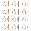 Vacuum Plating 304 Stainless Steel Ring Toggle Clasps STAS-CJ0001-46-5