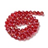 Electroplate Transparent Glass Beads Strands EGLA-I019-AB01-3