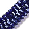 Electroplate Glass Bead Strands X-EGLA-R015-8mm-3-1