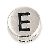 925 Sterling Silver Flat Round with Letter Beads LS-STER-G044-01AS-E-1