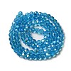 Electroplate Transparent Glass Beads Strands EGLA-A035-T6mm-L08-2