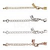   4 Mixing Colors Brass Chain Extender And Lobster Claw Clasps Drop End for Craft 1 Box KK-PH0017-02-4
