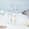 Transparent Acrylic Earring Display Stands EDIS-WH0012-18-5