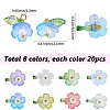 160Pcs 8 Colors Transparent Acrylic Pendants FIND-SC0021-53-2