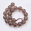 Natural Smoky Quartz Beads Strands G-C076-8mm-4-2