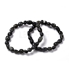 Natural Larvikite Beaded Stretch Bracelets BJEW-F414-02B-11-1