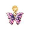 Butterfly Alloy Enamel European Dangle Charms PALLOY-JF01972-2