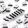Brass Rhinestone Spacer Beads RSB072-04S-1