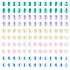 405Pcs Eletroplated Transparent Glass Beads GLAA-TA0003-66C-2