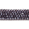 Transparent Electroplate Glass Beads Strands EGLA-A039-T3mm-A04-1