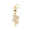 Rack Plating Brass Clear Cubic Zirconia Pendants KK-Z060-01G-02-1