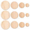 Olycraft Flat Round Wooden Boards for Painting AJEW-OC0001-96-1