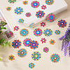 32Pcs 8 Styles Spray Painted 430 Stainless Steel Filigree Pendants STAS-TA0001-96-14