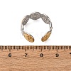 304 Stainless Steel Double Color Cuff Rings RJEW-S635-01GP-Y-3