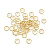 Brass Soldered Closed Rings KK-B147-05B-G-1