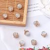 10Pcs Gemstone Charm Pendant Crystal Quartz Healing Natural Stone Pendants Buckle for Jewelry Necklace Earring Making Cra JX599A-4