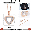 1Pc Stainless Steel Heart Pendant Urn Ashes Necklaces NJEW-CN0001-17RG-2