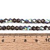 AB Color Plated Transparent Glass Beads Strands GLAA-G127-01-02U-2