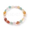 Natural Gemstone Beads Stretch Bracelets BJEW-JB05824-1