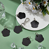 60Pcs 2 Style Aluminum Alloy Pendants ALUM-BC0001-63B-5