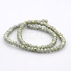 Full Rainbow Plated Faceted Rondelle  Glass Beads Strands GLAA-A024B-FR01-2
