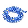 Transparent Electroplate Glass Beads Strands GLAA-Q099-D01-01-2