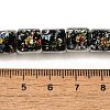 Handmade Dichroic Foil Glass Beads Strands DICH-U001-09G-4
