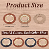 8 Bags 2 Colors Imitation PU Leather Eeyelet Patch PURS-CL0001-34G-2