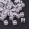 Acrylic Horizontal Hole Letter Beads PL37C9308-Z-1