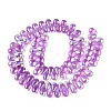 Electroplate Transparent Glass Beads Strands EGLA-N057-01A-08-2