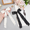 Big Bowknot Polyester Alligator Hair Clips AJEW-CP0008-42B-04-3