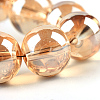 Electroplate Glass Beads Strands EGLA-Q062-4mm-A12-4