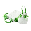 Cloth High Jacquard Flower Sugar Gift Drawstring Bags with Handle ST-CJ0004-01D-3