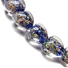 Handmade Dichroic Foil Glass Beads Strands DICH-U001-03J-3