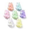 UV Plating Rainbow Iridescent Acrylic Beads OACR-A029-10-1