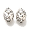 Brass Micro Pave Cubic Zirconia Beads KK-Q001-01P-1