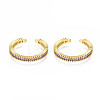 Brass Micro Pave Cubic Zirconia Cuff Rings RJEW-Q165-008-NR-3