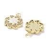 Brass Micro Pave Clear Cubic Zirconia Pendants KK-L213-021G-2