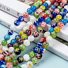 Handmade Millefiori Glass Beads Strands X-LK14-7