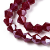 Opaque Solid Color Electroplate Glass Beads Strands EGLA-A039-P6mm-A22-2