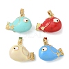 Brass Enamel Pendants KK-B143-01G-01-1