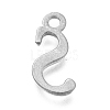 Alloy Letter Pendants PALLOY-J718-01C-S-2