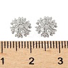 Brass Micro Pave Clear Cubic Zirconia Bead Caps KK-V015-32P-2