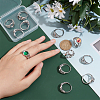 12Pcs 2 Style Adjustable Brass Ring Shanks KK-HY0001-87-3